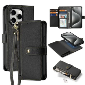 Dux Ducis Lawa Leather Case for iPhone 15 Pro Max - Blackeng