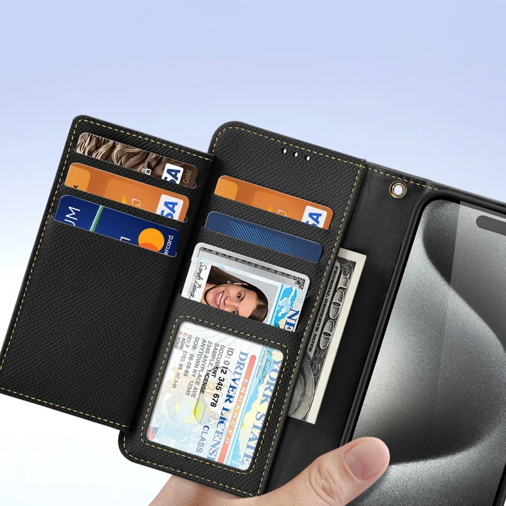 Dux Ducis Lawa Leather Case for iPhone 15 Pro Max - Blackeng