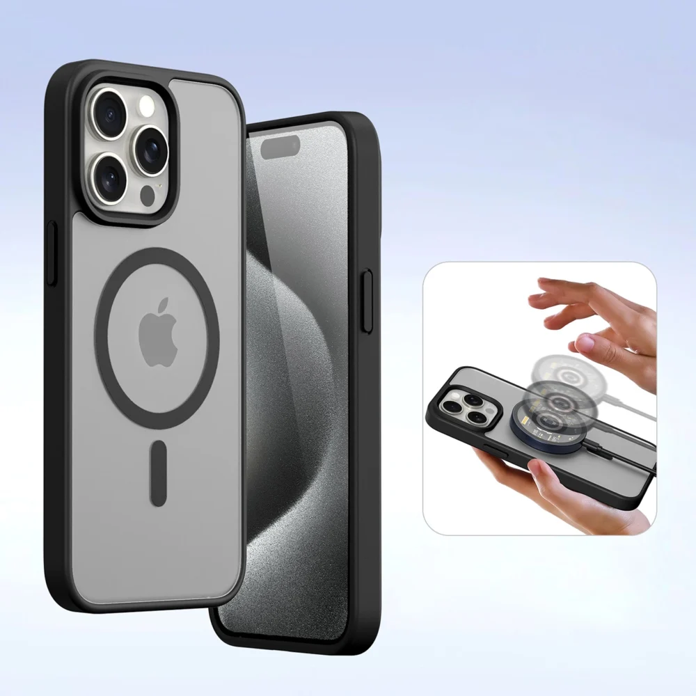Dux Ducis Lawa Leather Case for iPhone 15 Pro Max - Blackeng