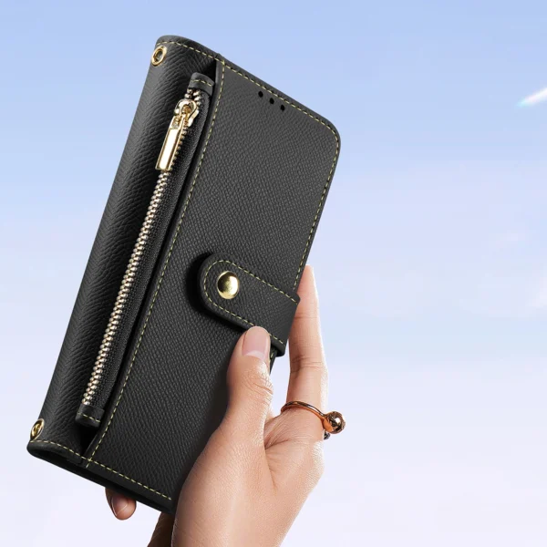 Dux Ducis Lawa Leather Case for iPhone 15 Pro Max - Blackeng