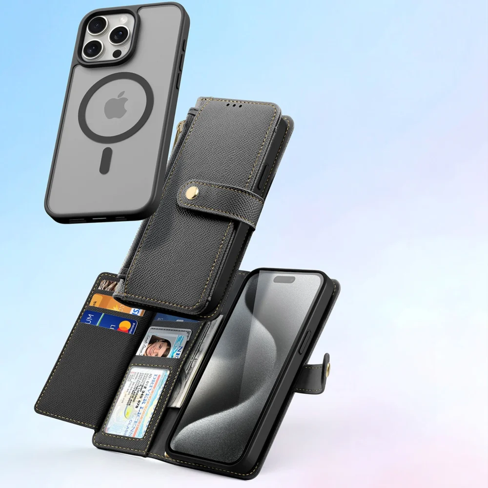 Dux Ducis Lawa Leather Case for iPhone 15 Pro Max - Blackeng