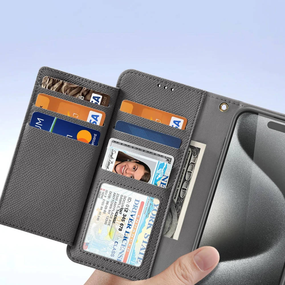 Dux Ducis Lawa Leather Case for iPhone 15 Pro Max - Grayeng