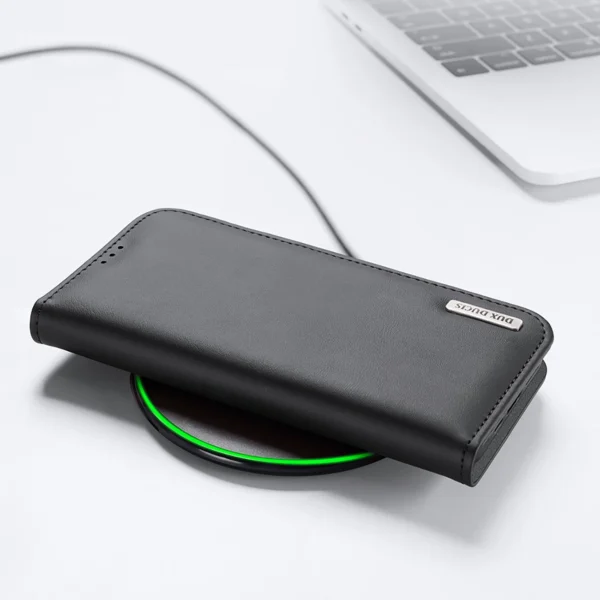Dux Ducis Hivo iPhone 16e Case with Flip and RFID Protection - Blackeng