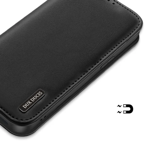 Dux Ducis Hivo iPhone 16e Case with Flip and RFID Protection - Blackeng