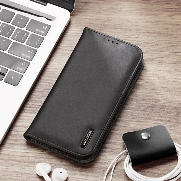 Dux Ducis Hivo iPhone 16e Case with Flip and RFID Protection - Blackeng