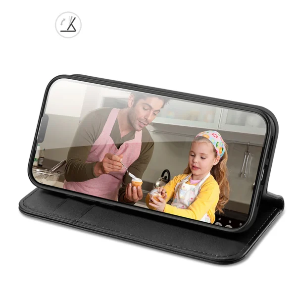 Dux Ducis Hivo iPhone 16e Case with Flip and RFID Protection - Blackeng