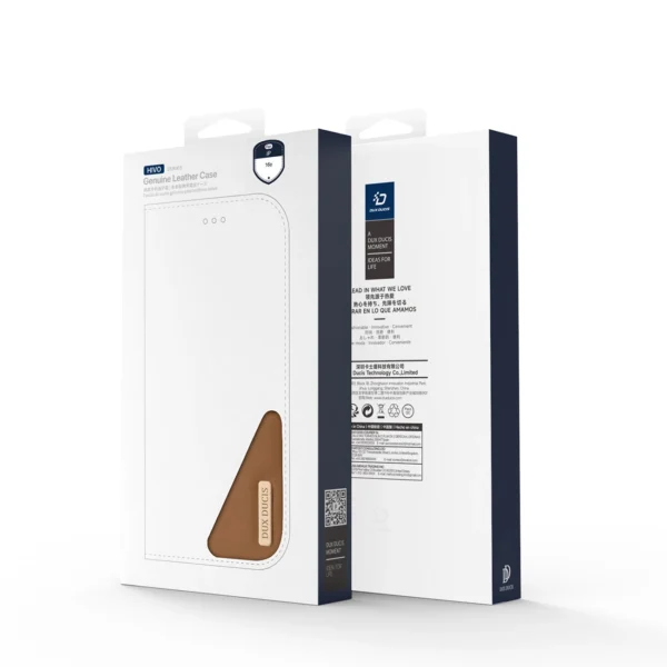 Dux Ducis Hivo iPhone 16e Case with Flip and RFID Protection - Browneng