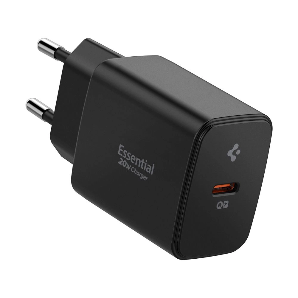 Spigen Essential EE201EU USB-C 20W Wall Charger - Blackeng