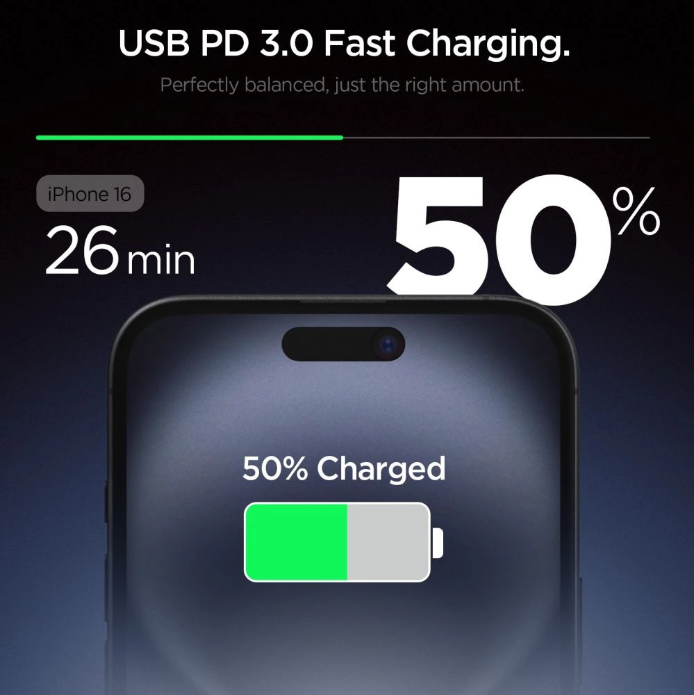 Spigen Essential EE201EU USB-C 20W Wall Charger - Blackeng