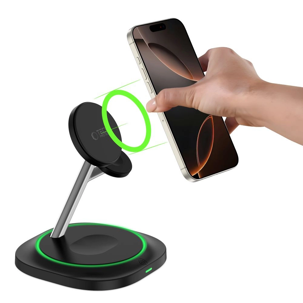 Tech-Protect QI15W-A46 3in1 Magnetic MagSafe Inductive Charger - Blackeng
