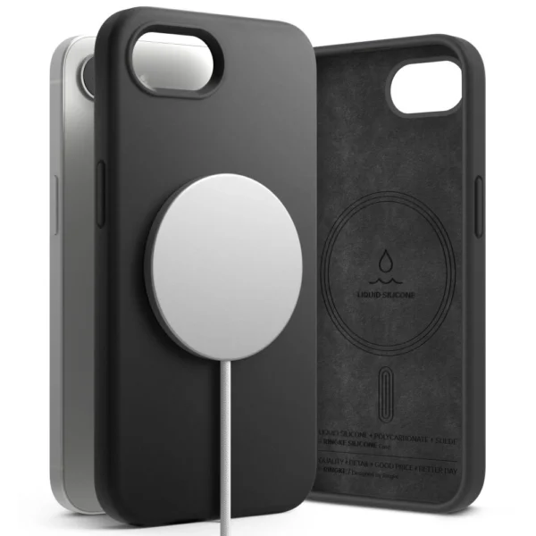 Ringke Silicone Magsafe iPhone 16e Case - Blackeng