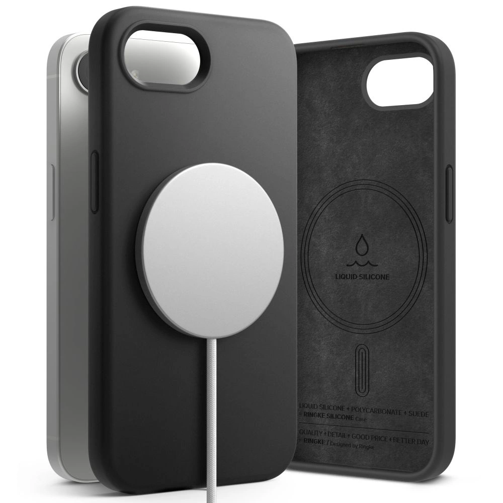 Ringke Silicone Magsafe iPhone 16e Case - Blackeng