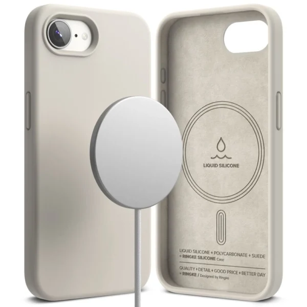 Ringke Silicone Magsafe iPhone 16e Case - Beigeeng