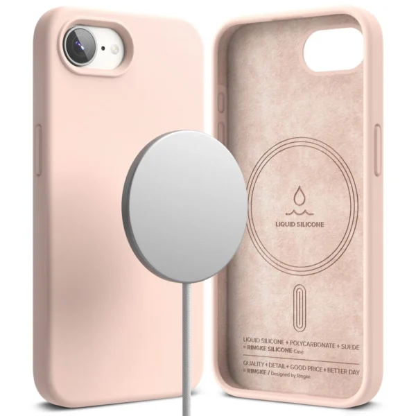 Ringke Silicone Magsafe iPhone 16e Case - Pinkeng