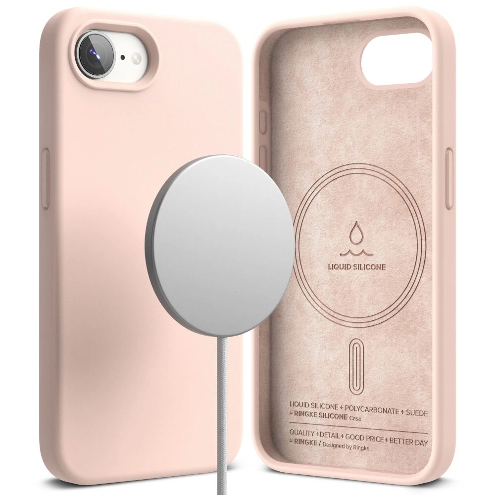 Ringke Silicone Magsafe iPhone 16e Case - Pinkeng