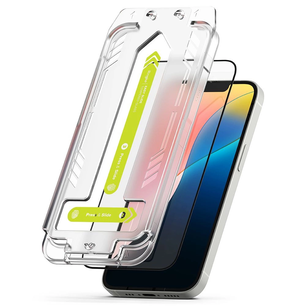 Ringke Easy Slide Tempered Glass 2-pack for iPhone 13 / 13 Pro / 14 / 16e - Cleareng