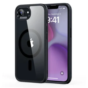 ESR Classic Hybrid Halolock MagSafe iPhone 16e Case - Clear-Blackeng