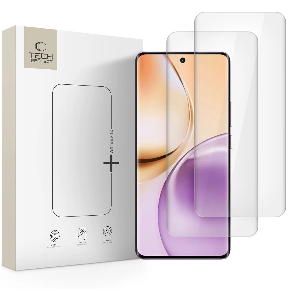 Tech-Protetect Glass UV+ 2-pack tempered glass for Realme 14 Pro 5G - transparenteng