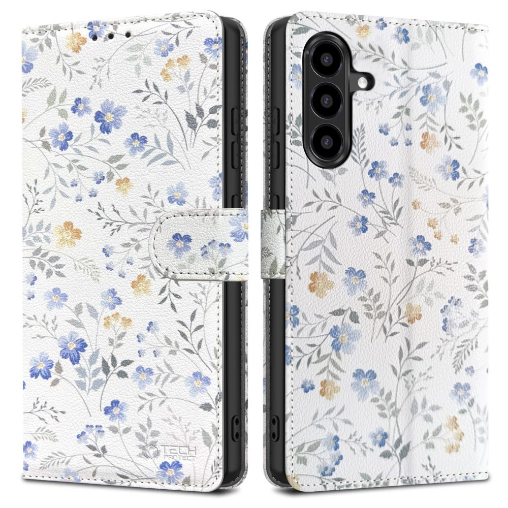 Tech-Protect Wallet Case for Samsung Galaxy A56 5G - White Daisieseng