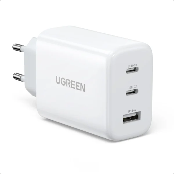 Ugreen fast charger 2x USB Type C / USB 65W PD3.0, QC3.0/4.0+ white (CD275)eng