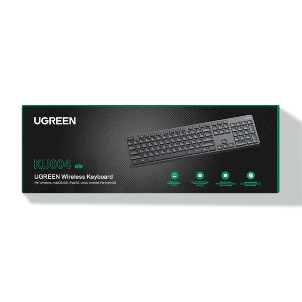 Ugreen KU004 90250 2.4GHz Wireless Keyboard for Windows / MacOS - Blackeng