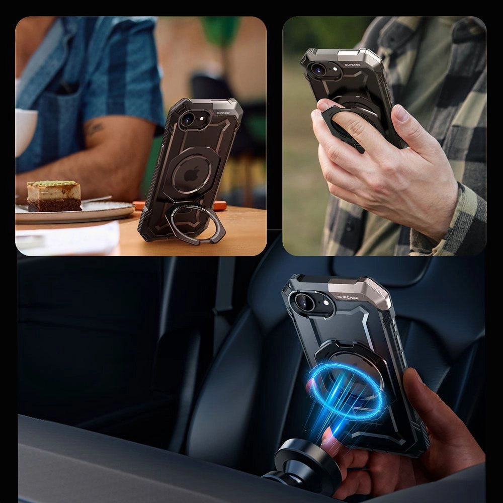 Supcase UB Grip Mag MagSafe iPhone 16e Case - Blackeng