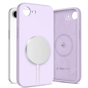 Tech-Protect Liquid Silicone MagSafe iPhone 16e Case - Purpleeng