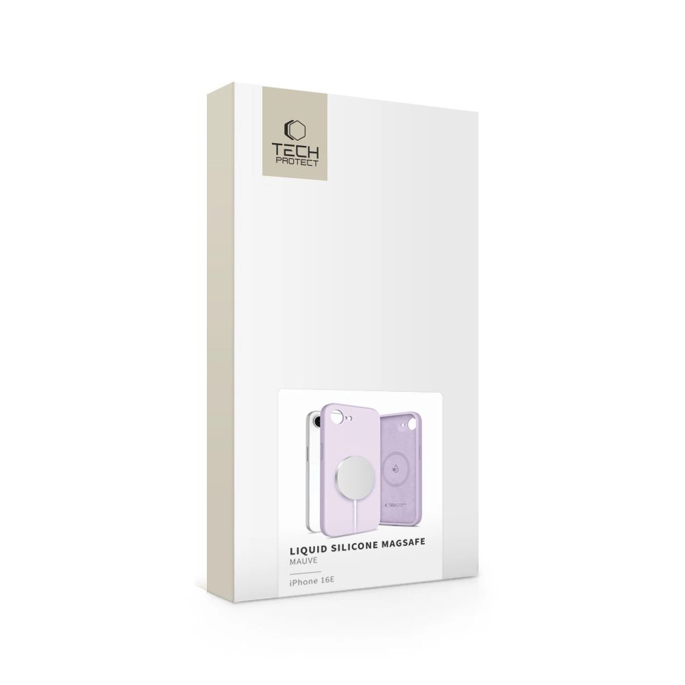 Tech-Protect Liquid Silicone MagSafe iPhone 16e Case - Purpleeng