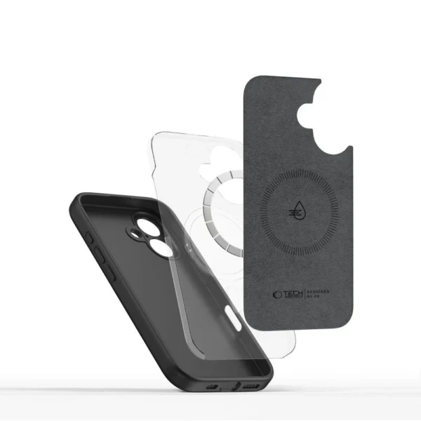 Tech-Protect Liquid Silicone MagSafe iPhone 16e Case - Blackeng