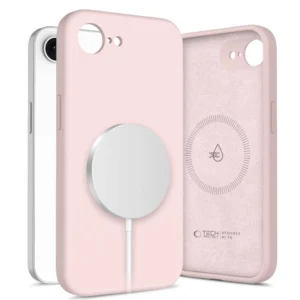 Tech-Protect Liquid Silicone MagSafe iPhone 16e Case - Pinkeng