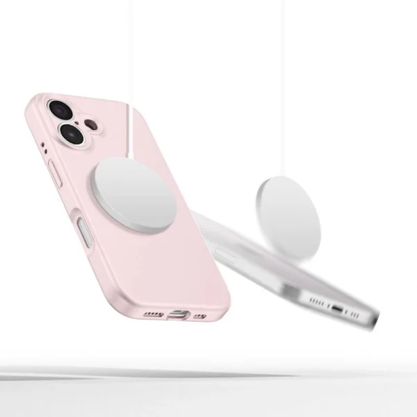 Tech-Protect Liquid Silicone MagSafe iPhone 16e Case - Pinkeng