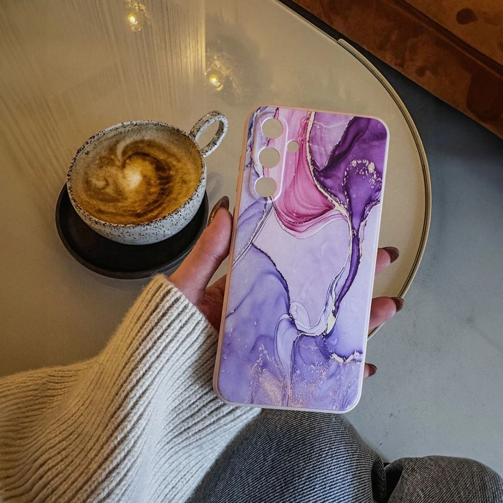 Tech-Protect Icon Case for Samsung Galaxy A36 5G - Marble - Pinkeng