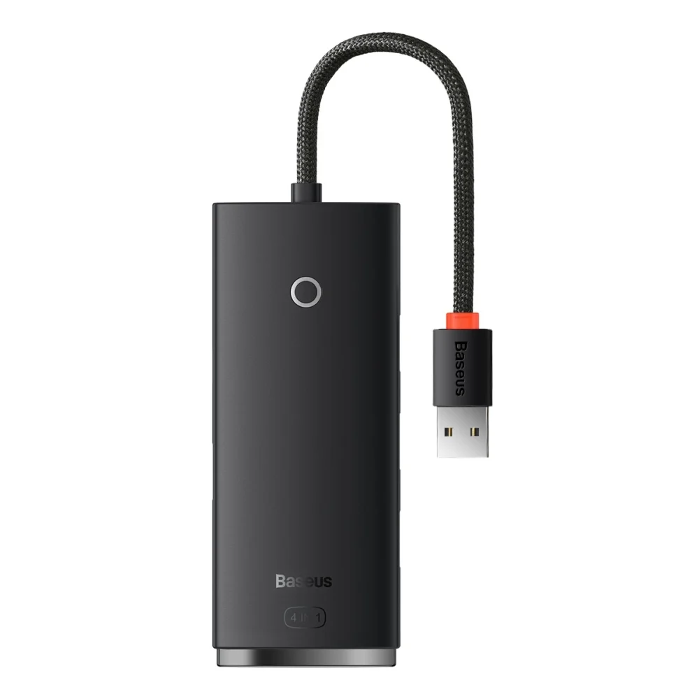 Baseus Lite Series HUB 4-Port (USB-A to 4xUSB-A 3.0) 0.25m black (WKQX030001)eng