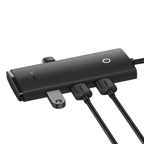 Baseus Lite Series HUB 4-Port (USB-A to 4xUSB-A 3.0) 0.25m black (WKQX030001)eng