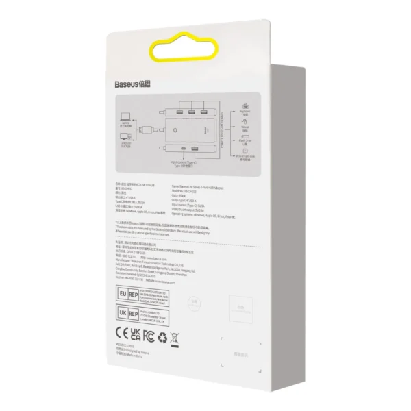 Baseus Lite Series HUB 4-Port (USB-A to 4xUSB-A 3.0) 0.25m black (WKQX030001)eng