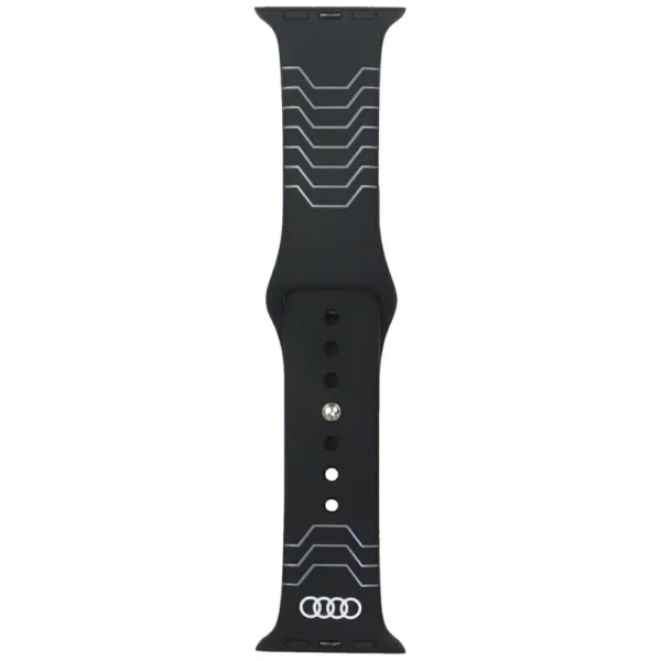 Audi Geometric Pattern Silicone Watch Strap for Apple Watch 40 / 41 / 42 mm - blackeng