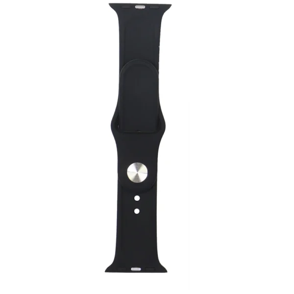 Audi Geometric Pattern Silicone Watch Strap for Apple Watch 40 / 41 / 42 mm - blackeng