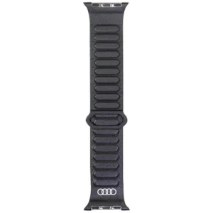 Audi Logo Genuine Leather Magnetic Ring Strap for Apple Watch 40 / 41 / 42 mm - Blackeng