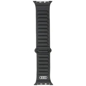 Audi Logo Synthetic Leather Magnetic Ring Strap for Apple Watch 40/41/42 mm - Blackeng