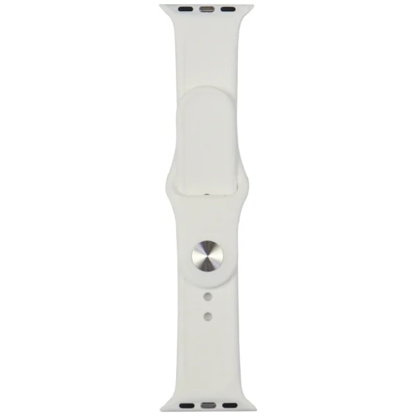 Audi Sport Red Logo Silicone Watch Strap for Apple Watch 40 / 41 / 42 mm - whiteeng