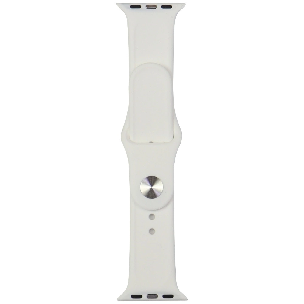 Audi Sport Red Logo Silicone Watch Strap for Apple Watch 40 / 41 / 42 mm - whiteeng
