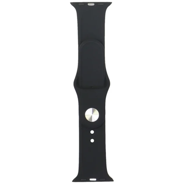 Audi Sport Red Logo Silicone Watch Strap for Apple Watch 40 / 41 / 42 mm - blackeng