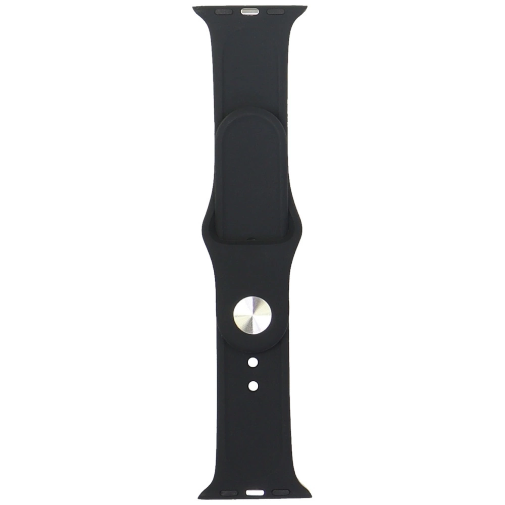 Audi Sport Red Logo Silicone Watch Strap for Apple Watch 40 / 41 / 42 mm - blackeng