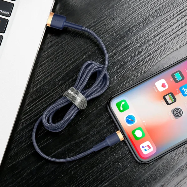 Baseus Cafule USB-A / Lightning 2.4A QC 3.0 cable 1 m - blue-goldeng