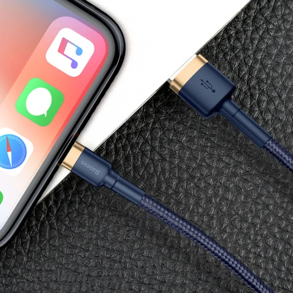 Baseus Cafule USB-A / Lightning 2.4A QC 3.0 cable 1 m - blue-goldeng