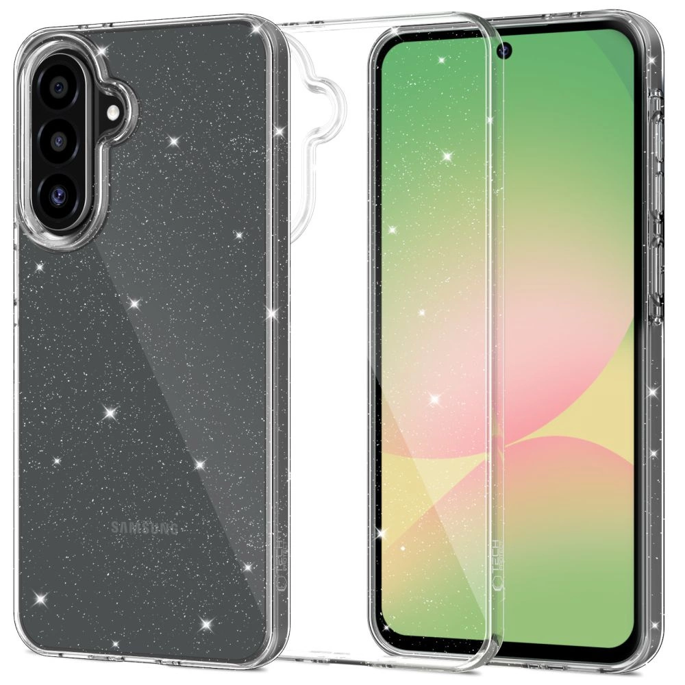Tech-Protect FlexAir Case for Samsung Galaxy A36 5G - Clear-Glittereng