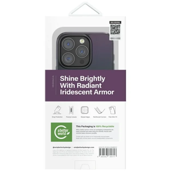 Uniq Iridescia Magclick Charging Case for iPhone 16 Pro - Blackeng