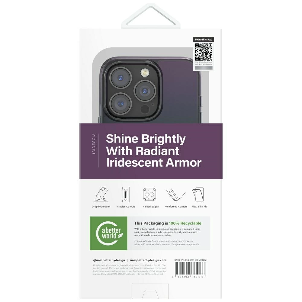 Uniq Iridescia Magclick Charging Case for iPhone 16 Pro - Blackeng