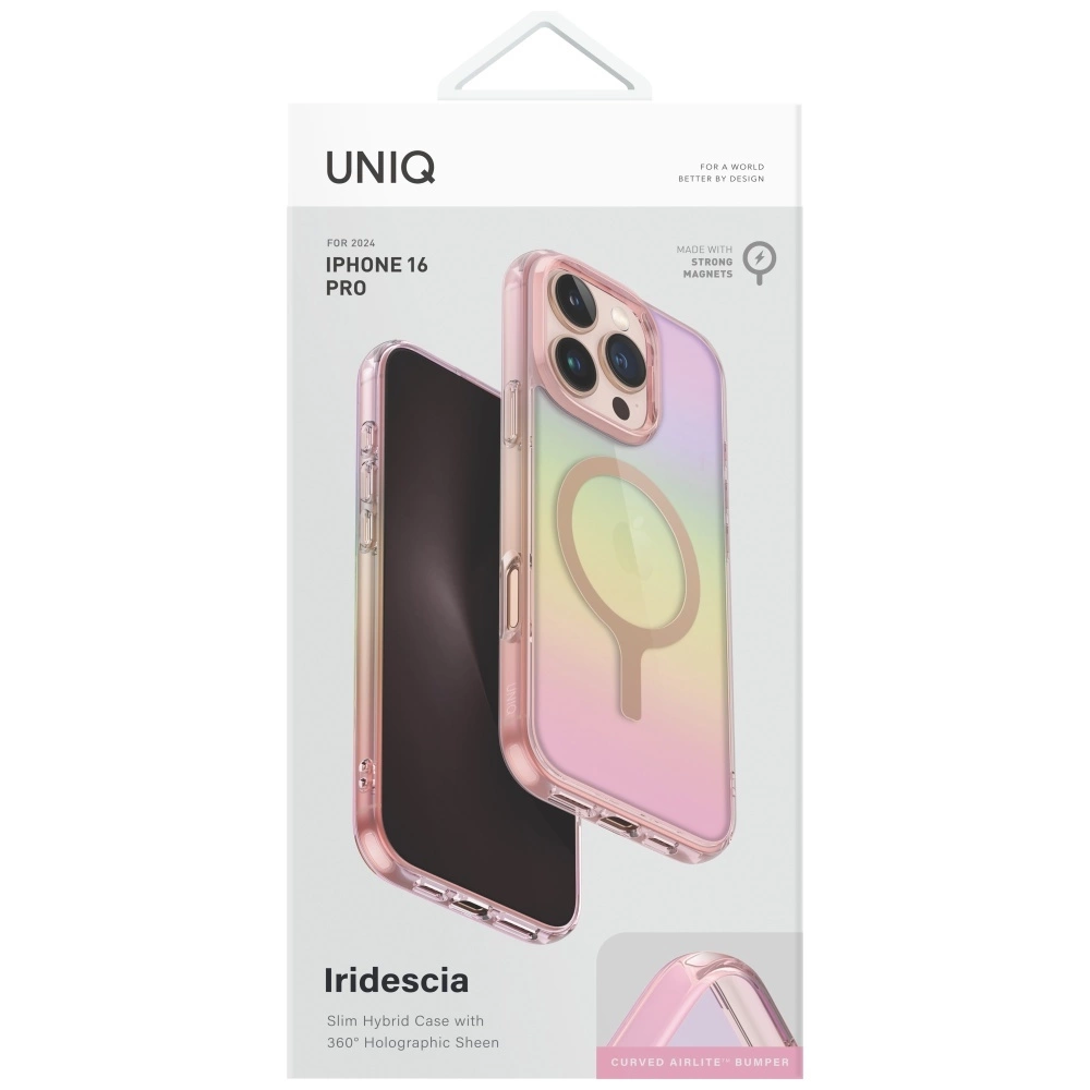 Uniq Iridescia Magclick Charging Case for iPhone 16 Pro - Pinkeng