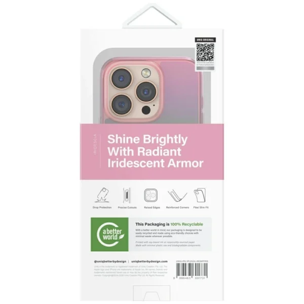 Uniq Iridescia Magclick Charging Case for iPhone 16 Pro - Pinkeng